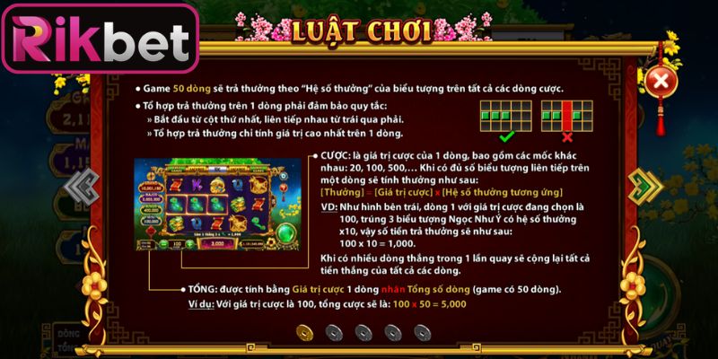 Cung Hỷ Phát Tài Rikbet - Siêu Phẩm Nổ Hũ Tết Tài Lộc 2 Quy định về tổng số tiền đầu tư cho ván đấu