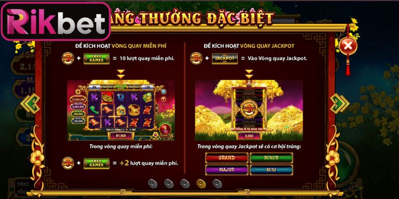 Cung Hỷ Phát Tài Rikbet - Siêu Phẩm Nổ Hũ Tết Tài Lộc 3 Tận dụng sức mạnh của biểu tượng đặc biệt