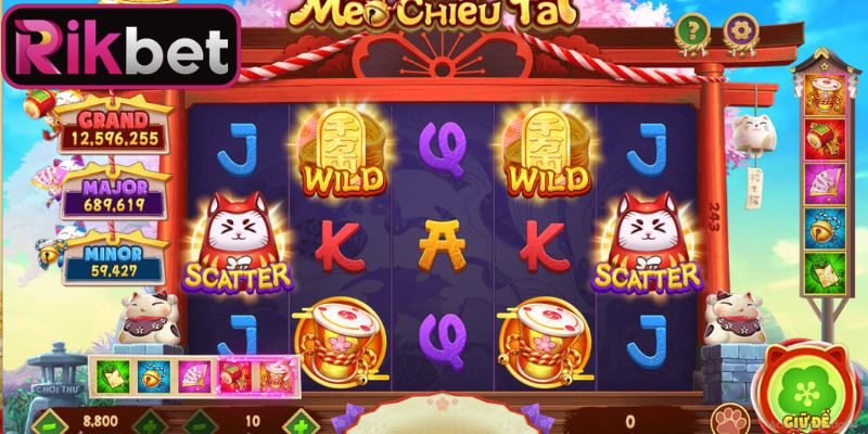 Tham gia chơi slot Mèo chiêu tài Rikbet đơn giản